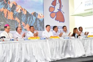 Durante la inauguración de la unidad de atención integral a víctimas de violencia de género en Verón, Punta Cana.